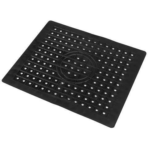 Tappetino Scolapiatti In Silicone Antiscivolo Ritagliabile 31,5 X 26,4 Cm Nero - Foto 1