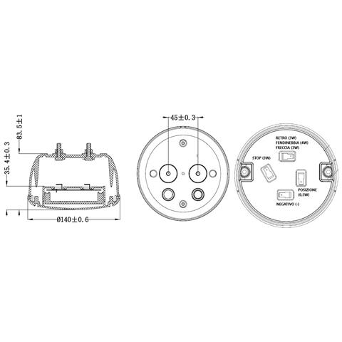 Fanale Posteriore Dx-sx A Led Ø140mm - Foto 2