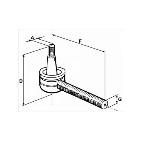Testina Sterzo Filetto Perno 24x1,5 Dx Confezione Da 2 Pezzi - Foto 2