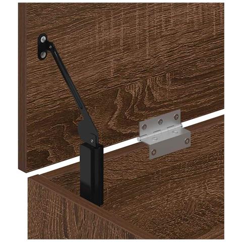 Scarpiera Rovere Marrone 102x30,5x45 cm in Legno Multistrato - Foto 9