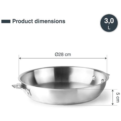 Padella In Acciaio Inox Da 28 Cm - 56728 - Foto 2
