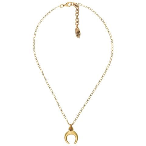 Collana Girocollo Con Ciondolo A Forma Di Luna In Oro, 40 Cm - Foto 1