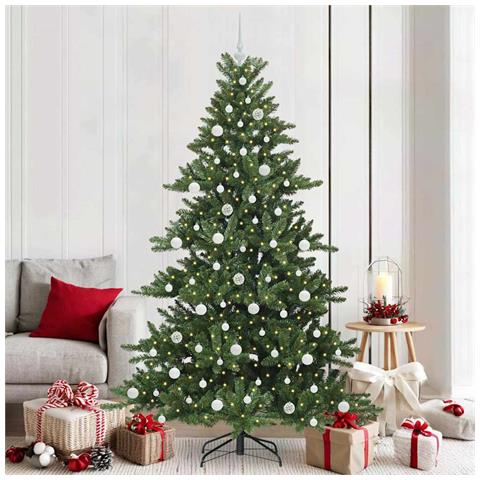 Albero di Natale Artificiale con Rami Pieghevoli Verde 210 cm - Foto 2