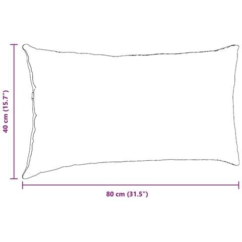 Cuscini da Divano 2 pcs Grigio chiaro 80 x 40 cm Tessuto - Foto 9