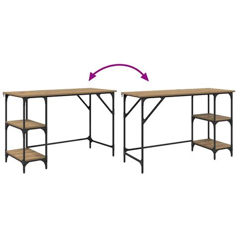 Scrivania Rovere artigianale 120 x 50 x 75 cm Legno multistrato - Foto 9