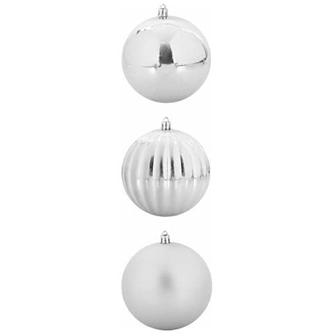 Set di Palle di Natale 3 pcs Argento Plastica - Foto 1