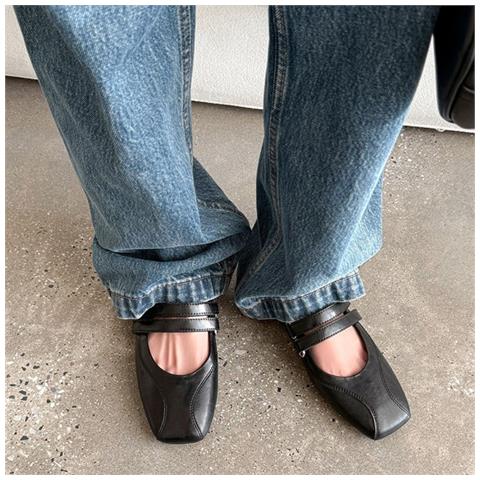 Ballerine Mary Jane Con Punta Quadrata Retro - Scarpe Singole Comode E Versatili 39 - Foto 2