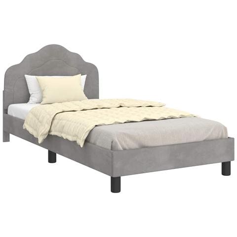 Struttura letto bambini con testata Grigio chiaro 90 x 200 cm - Foto 1