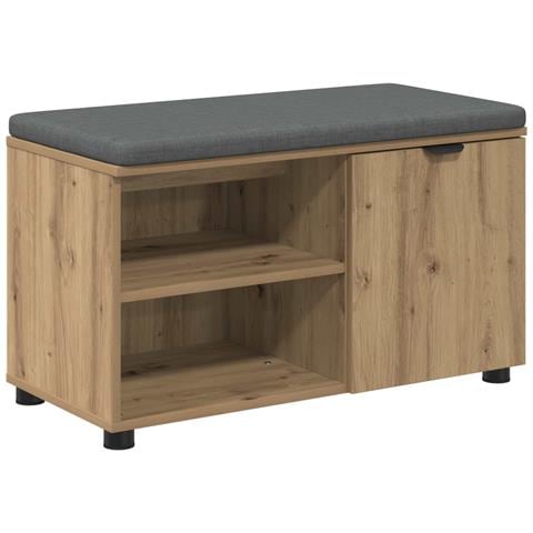 Panca per ingresso con porta Rovere Artigianale 80 x 38 x 46 cm - Foto 1