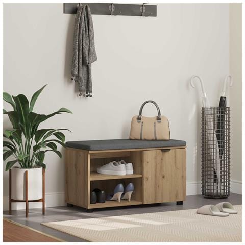 Panca per ingresso con porta Rovere Artigianale 80 x 38 x 46 cm - Foto 2