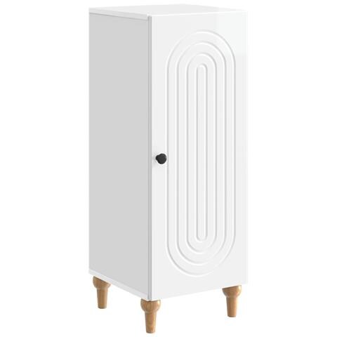 Credenza Bianco Lucido 33 x 34,5 x 90 cm Legno ingegnerizzato - Foto 1
