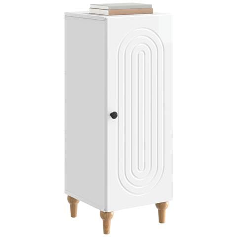 Credenza Bianco Lucido 33 x 34,5 x 90 cm Legno ingegnerizzato - Foto 2
