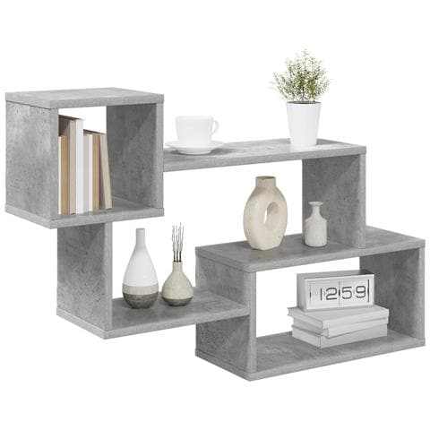 Mensola sospesa A parete Grigio 87 x 20 x 55 cm - Foto 2