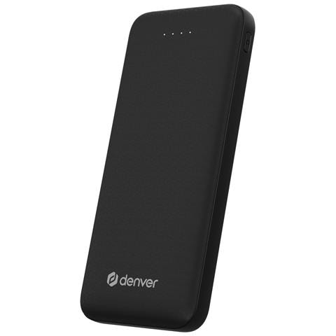 Denver Power Bank Esterno Da 10.000 Mah, Nero - Foto 1