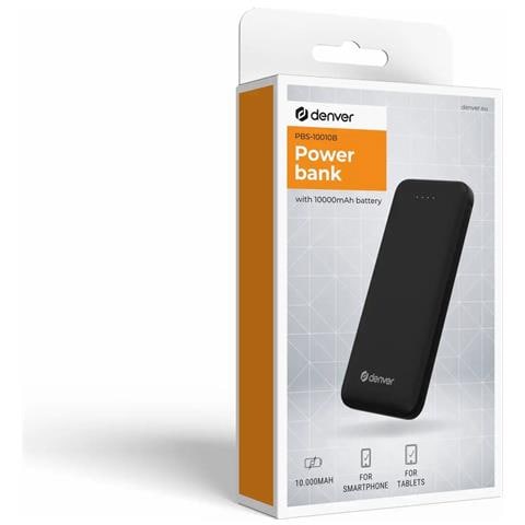 Denver Power Bank Esterno Da 10.000 Mah, Nero - Foto 5