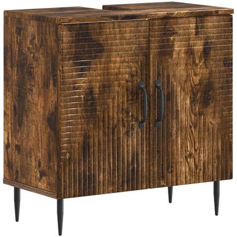Armadio per Lavabo da Bagno HAARLEM Rovere Fumo - Foto 1