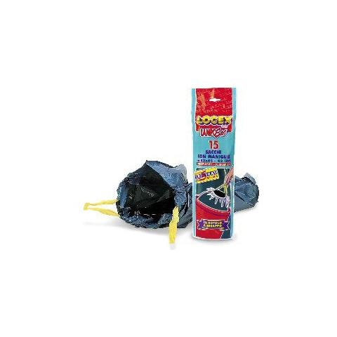 15 sacchi immondizia 53x65 43lt 25µ con maniglie logex - Foto 1