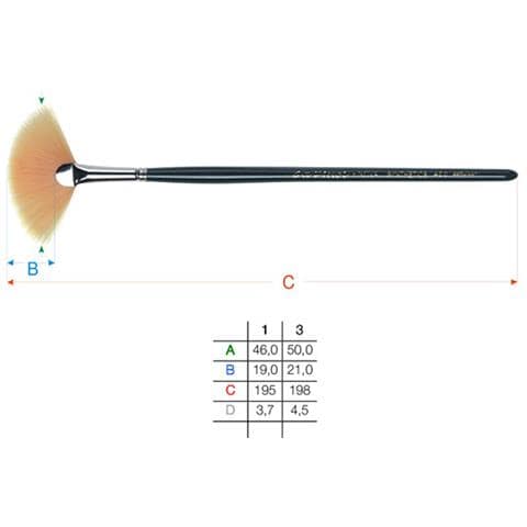 400/1 Pennello Sintetico Nova A Ventaglio M / corto - Foto 1