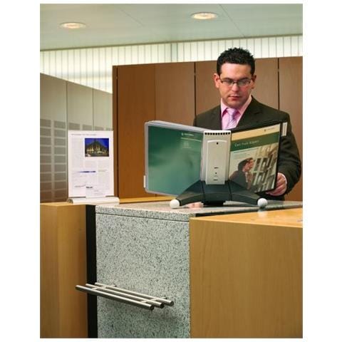 Sherpa Table 10 Leggio Da Tavolo 10 Pannelli Ppl A4 Estendibile Grigio Nero - Foto 1