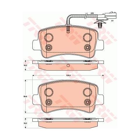 Kit Pastiglie Freno Gdb1903 - Foto 1