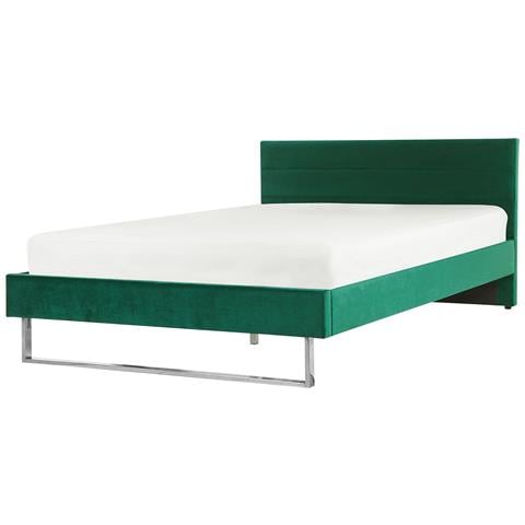 Letto Imbottito Velluto Verde Rete A Doghe 180 X 200 Cm Bellou - Foto 17