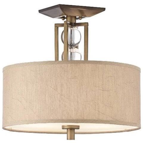 Plafoniera 3 Luci Semi Filo Bronzo, Beige, Attacco E27 - Foto 1