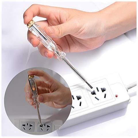 Electric Pen Tester Di Rete Tester Cacciavite Tester Elettrico Cacciavite Elettrico Penna Del Tester Al Neon 220v Tester Di Tensione Con 100-500 Tester Di Tensione Neon Lampadina Elettrica Penna Del Tester Della Sonda - Foto 4