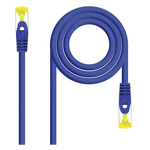 10.20.1900-BL - Cavo di rete Ethernet RJ45 LSZH Cat. 6A SFTP, AWG26, rame 100%, senza allogeni, blu, tubo da 0.5 mts - Foto 1