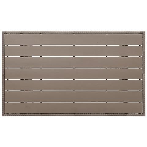 Tavolo Da Giardino Grigio 120x70x66 Cm In Polyrattan - Foto 2
