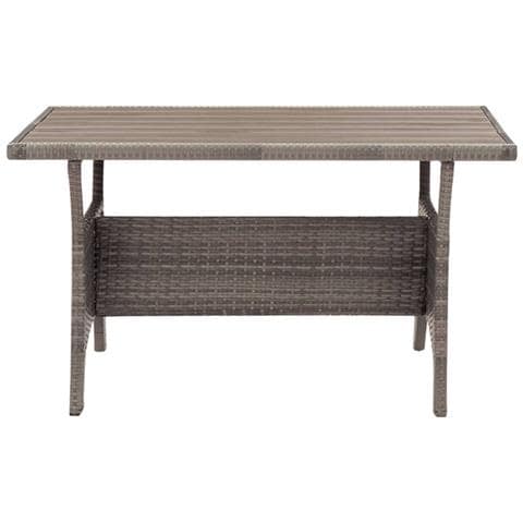 Tavolo Da Giardino Grigio 120x70x66 Cm In Polyrattan - Foto 6