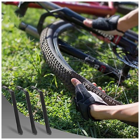 Leve Per Pneumatici Per Biciclette Cucchiaio Per Pneumatici Strumento Per Cambiare Il Ferro Leve Per Pneumatici Per Biciclette, Confezione Da 3 Black - Foto 5