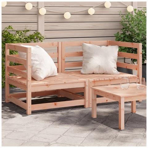 Divani Angolari Giardino 2pz 70x70x67cm Legno Massello Douglas - Foto 1