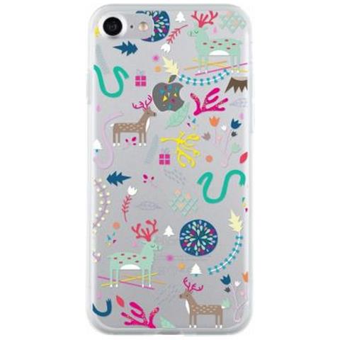 Cover Per Iphone Se 2020/8/7 Semirigida Con Fantasia Renne, Trasparente - Foto 1