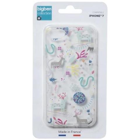 Cover Per Iphone Se 2020/8/7 Semirigida Con Fantasia Renne, Trasparente - Foto 2
