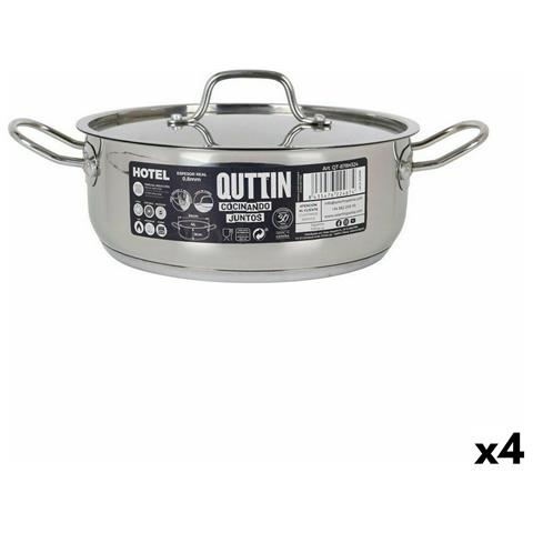 Casseruola Con Coperchio Quttin Hotel Acciaio Ø 24 X 9 Cm (4 Unità) - Foto 1