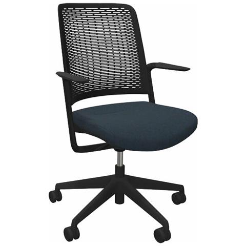 Sedia Da Ufficio Withme Sncuz1w Azzurro Nero - Foto 1