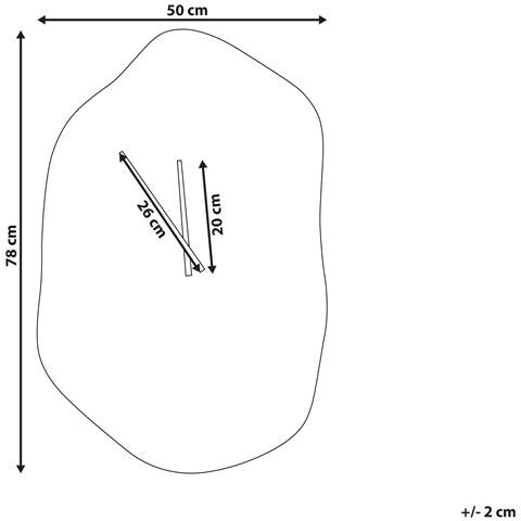 Orologio Da Parete Ottone 78 X 50 Cm Ganges - Foto 2