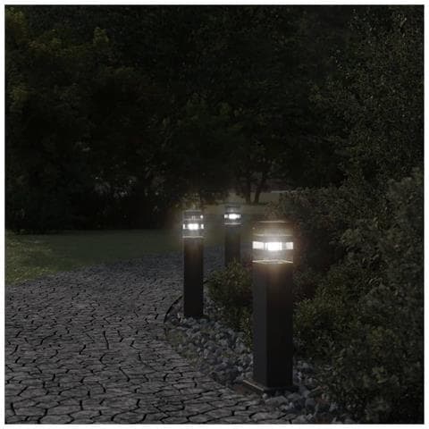 Lampade Da Terra Per Esterni Nera 50 Cm In Alluminio - Foto 3