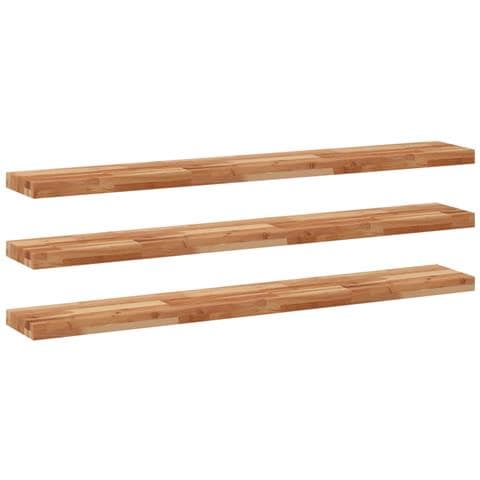 Mensole Da Parete 3 Pz 160x20x4 Cm Legno Acacia Rifinito A Olio - Foto 2