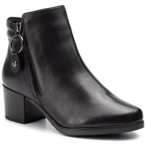 Black Casual Closed Booties Stivaletti Pelle Scarpe Donna Nero Eu 39, 9-25322-29-022 - Foto 1