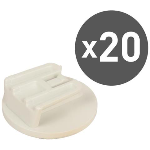 Conf. 20 Pz Clip Adesiva Bianca Per Telepass V5 E Mooneygo - Foto 1