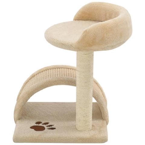 Lusso Casadino - Albero Per Gatti Con Tiragraffi In Sisal 40 Cm Beige E Marrone - Foto 2