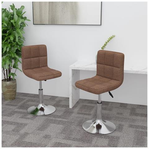 Lusso Casadino - Sedie Da Pranzo Girevoli 2 Pz Marroni In Tessuto - Foto 8