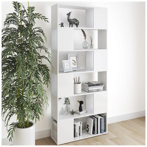 Lusso Casadino -  Libreria/divisorio Bianco 80x24x186 Cm In Truciolato - Foto 8