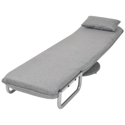 Lusso Casadino - Sedia Girevole E Divano Letto Grigio Chiaro In Tessuto - Foto 8