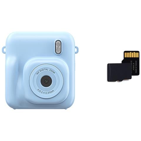 Fotocamera A Stampa Istantanea Dc506 Con Scheda Tf Da 32 Gb Inclusa Blue - Foto 1
