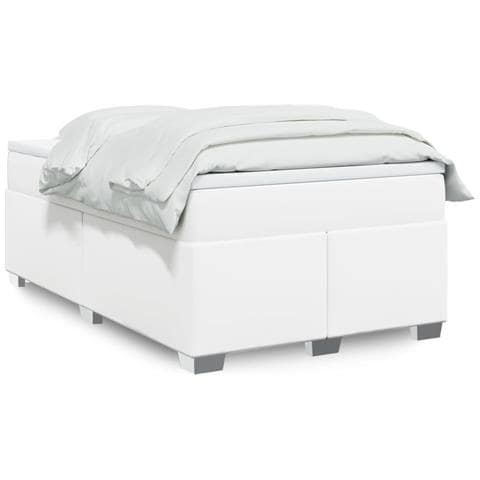 Giroletto a Molle con Materasso Bianco 120x190 cm in Similpelle - Foto 2