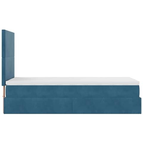 Struttura Letto Pouf con Materassi 80x200 cm Velluto - Foto 9