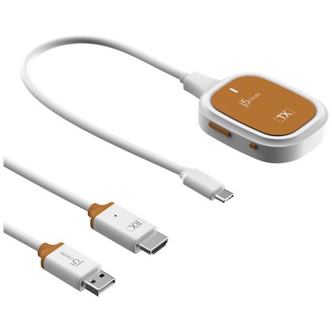 j5create JVWAW61, Dongle, USB, USB tipo-C, Bianco, 1 A, 0 - 40 °C - Foto 1