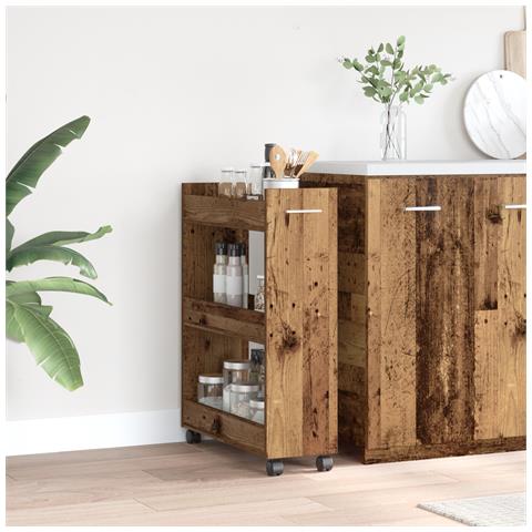 Armadio Rolling  in legno vecchio 60x22x79 cm in legno ingegnerizzato - Foto 2